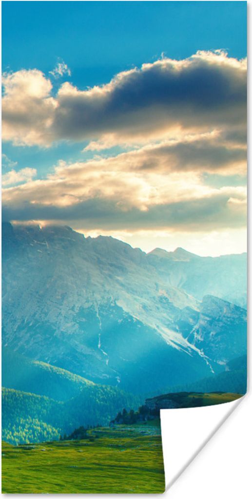 MuchoWow Poster Alpen - Sonne - Natur 20x40 cm - Plakat - Foto