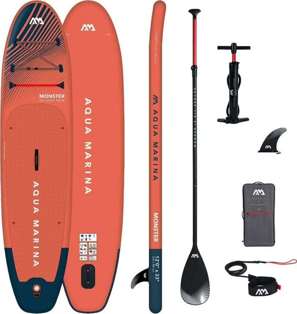 AQUA MARINA MONSTER 12'0" iSUP Board Set aufblasbar Stand Produktbild 1