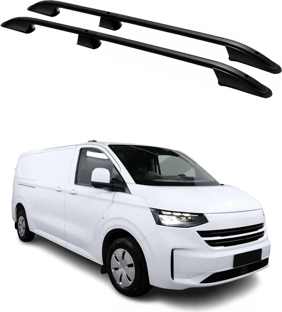 Dachreling Dachgepäckträger für VW Transporter T7 2024-2025 L2 Langer Schwarz 2x