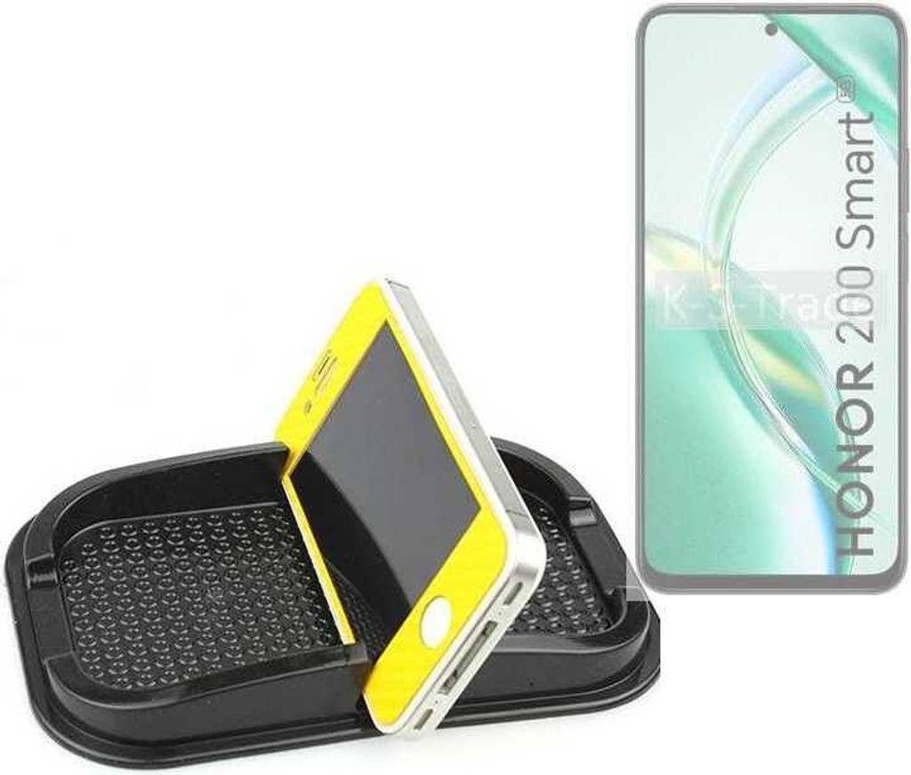 K-S-Trade Auto Anti Rutsch Matte Smartphone-Halter kompatibel mit Honor 200 Smart Haft Pad Armaturenbrett Handy-Halterung Silikon