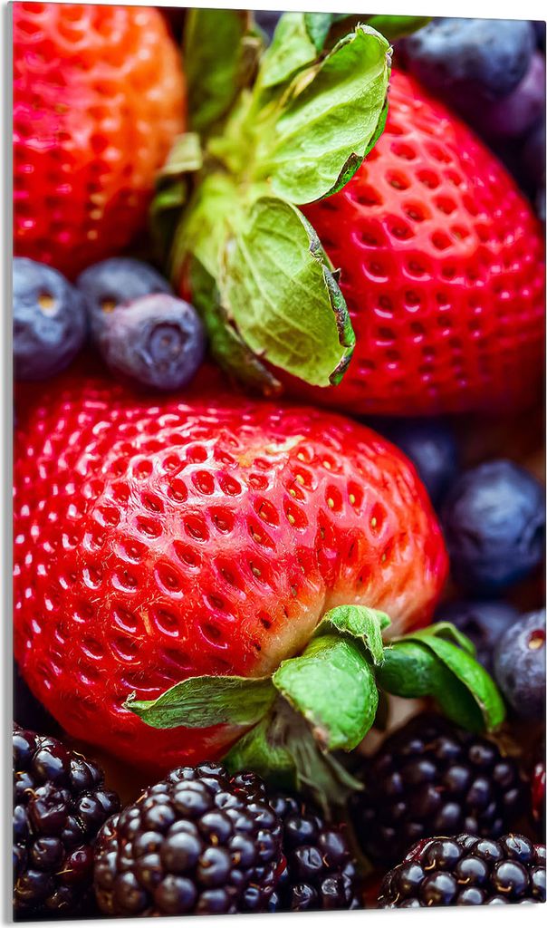 Glasschneidebrett 30x52 Erdbeeren