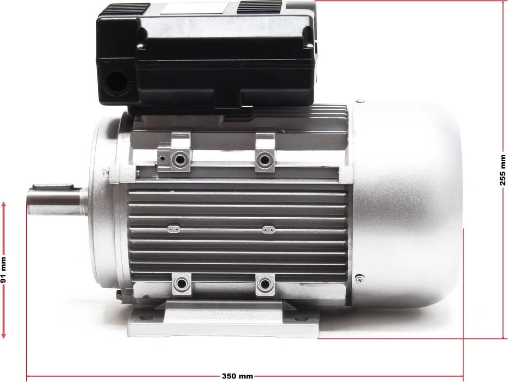 Wiltec Elektromotor 230 V 2,2 kW (3 PS) 1-phasig 2-polig Produktbild 3