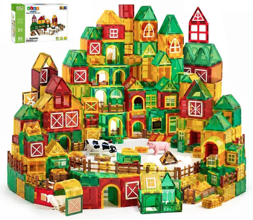 Olvy Magnetische Bausteine Montessori Spielzeug 80 pcs Produktbild 
