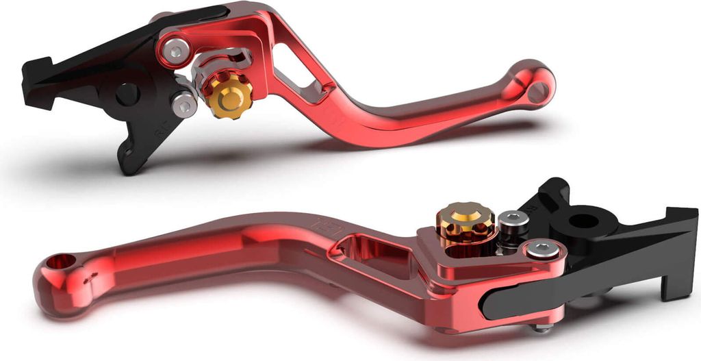 LSL Kupplungshebel BOW L07, kurz, rot/gold