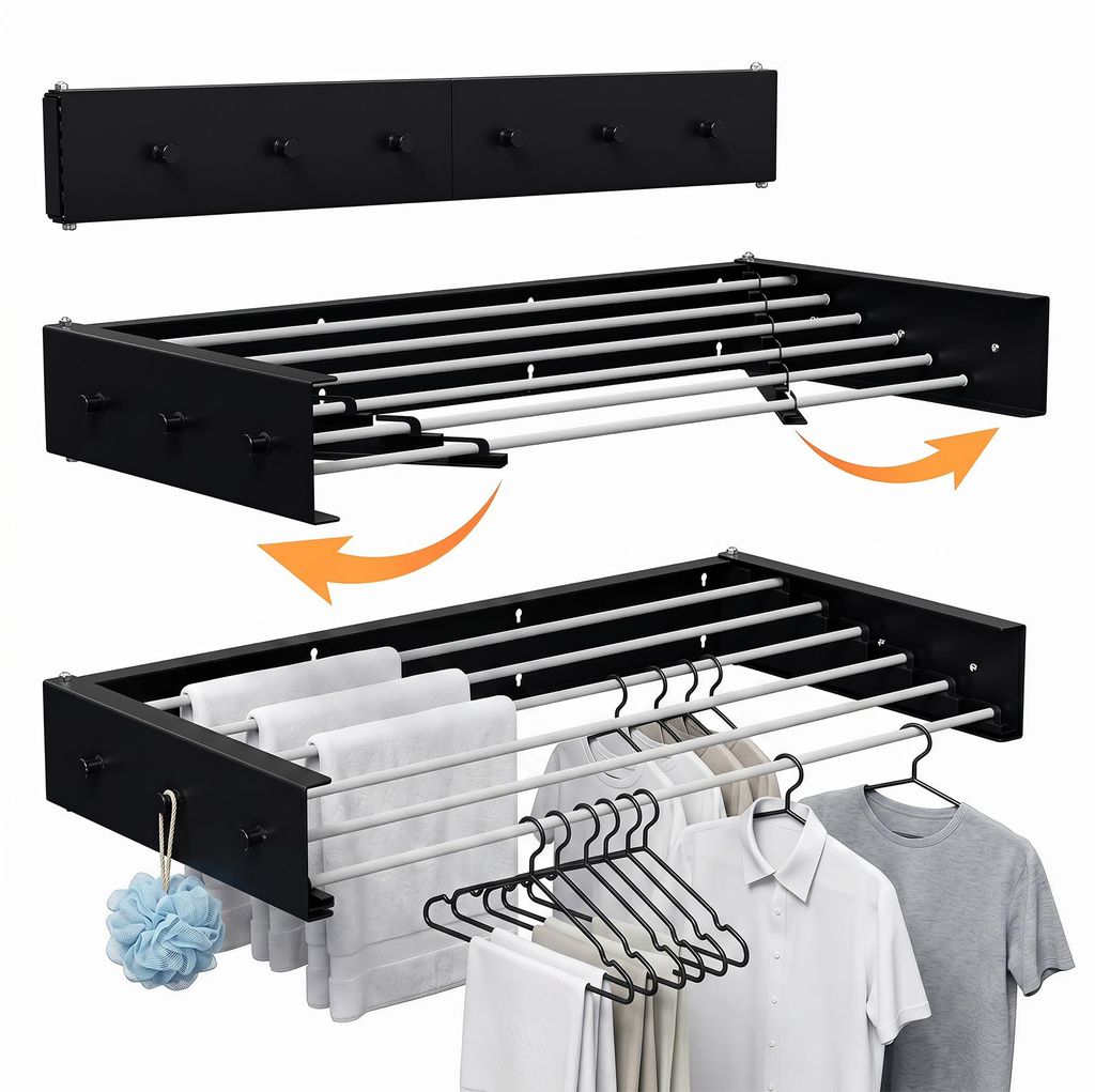 Support mural pliable pour le séchage du linge, ISOISL, 100 Image du produit 