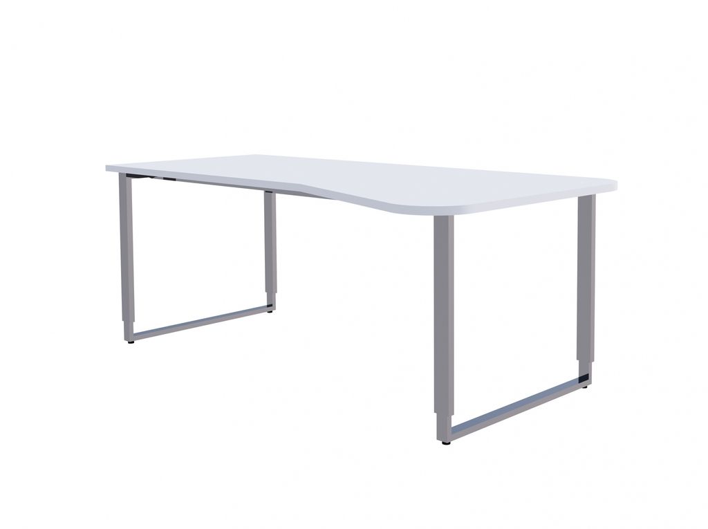 Freiformtisch Aveto Edelstahl BxT 195x80/100cm weiß
