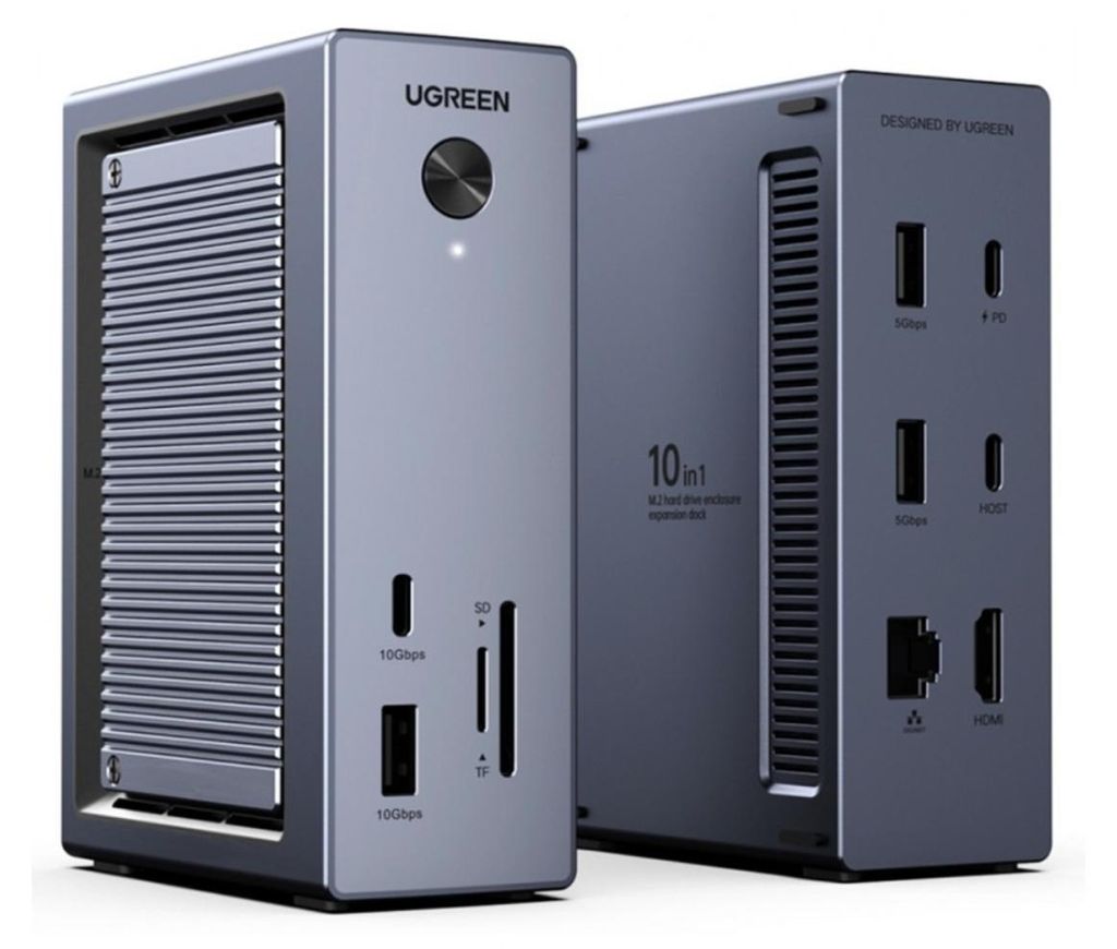 Station d'accueil Ugreen CM923 10-en-1 Grise Image du produit 