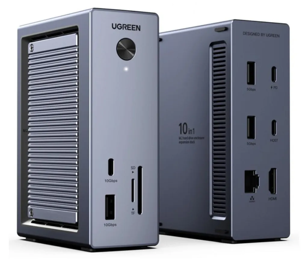 Station d'accueil Ugreen CM923 Grise Multiport 10-en-1 Ultra Puissante