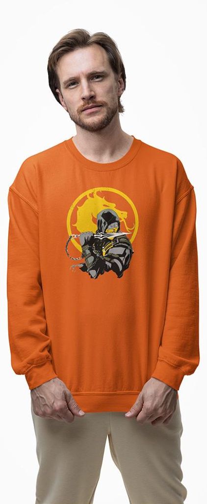 D&B Design Uni Pullover SWMO00036 Mortal Kombat Orange-Größe M