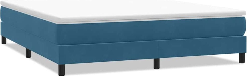 vidaXL Boxspringbett ohne Matratze Dunkelblau 180x210 cm Samt