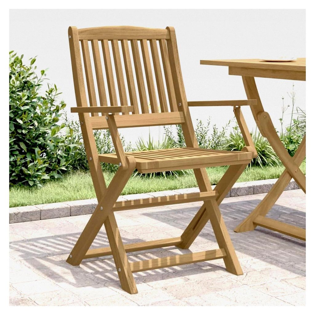 Gartenstühle 2 Stück Klappbare Gartenstühle Relaxsessel Outdoor 58x54,5x90 cm Akazienholz