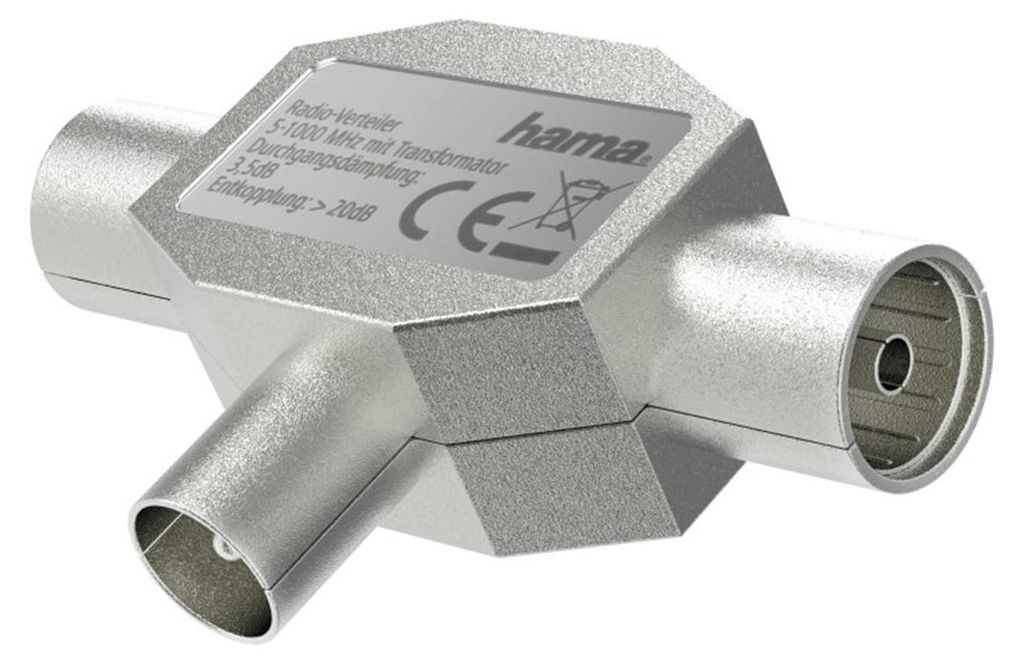 HAMA Antenna Splitter Coax 1-2 for Radio Obrázek produktu 