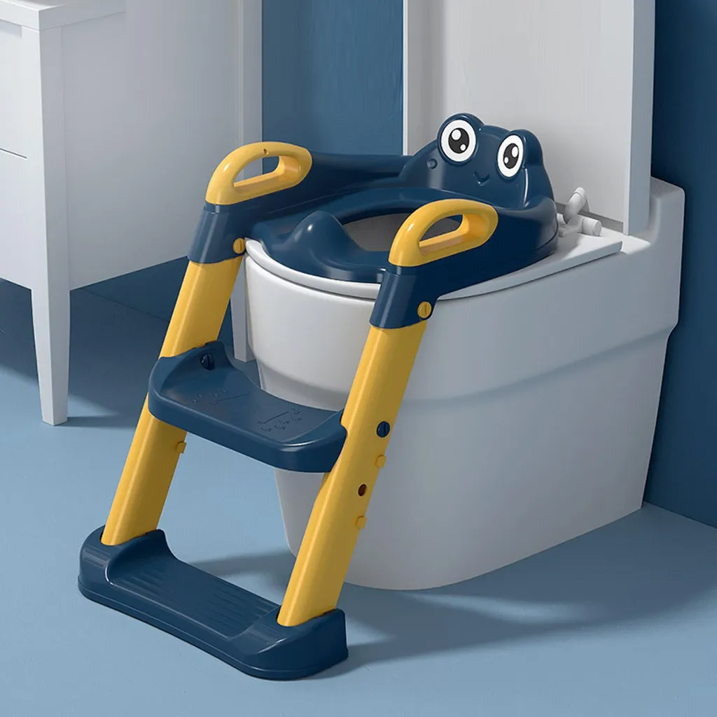 Escabeau WC enfant anti-glisse réglable et pliable pour la propreté