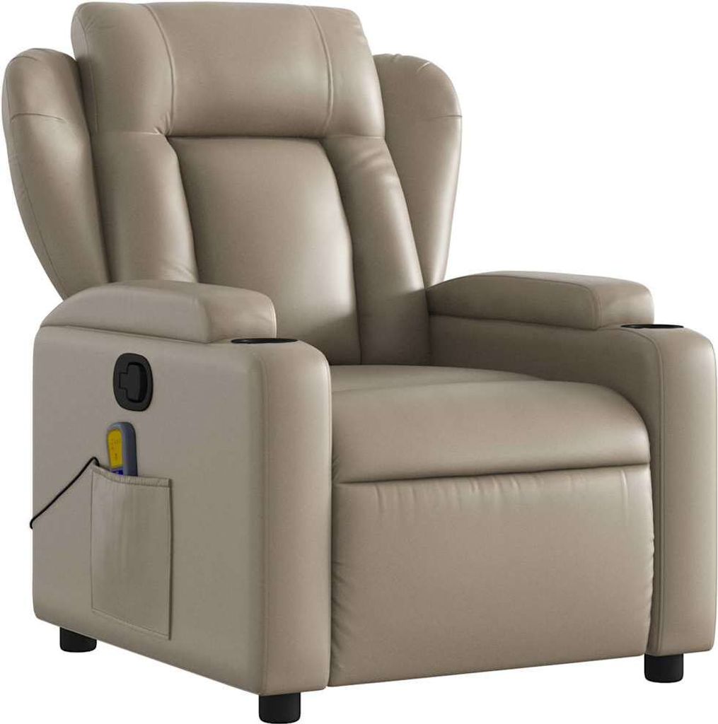vidaXL Massagesessel Cappuccino-Braun Kunstleder