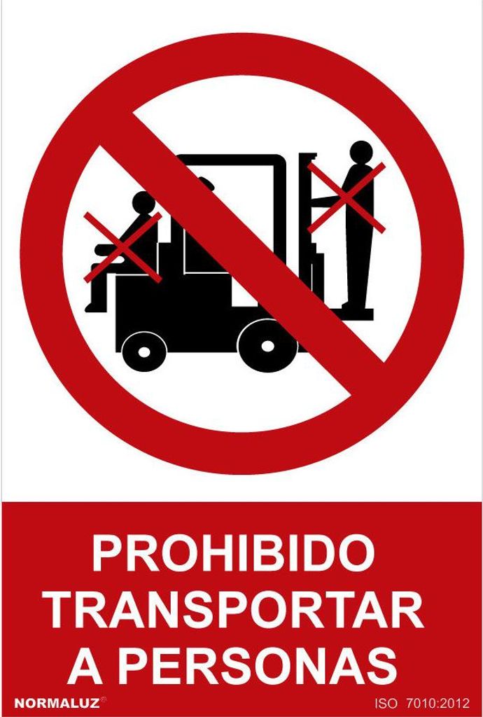 Verbotsschild "Personenbeförderung verboten" (PVC 0,7 mm) 30x40 cm