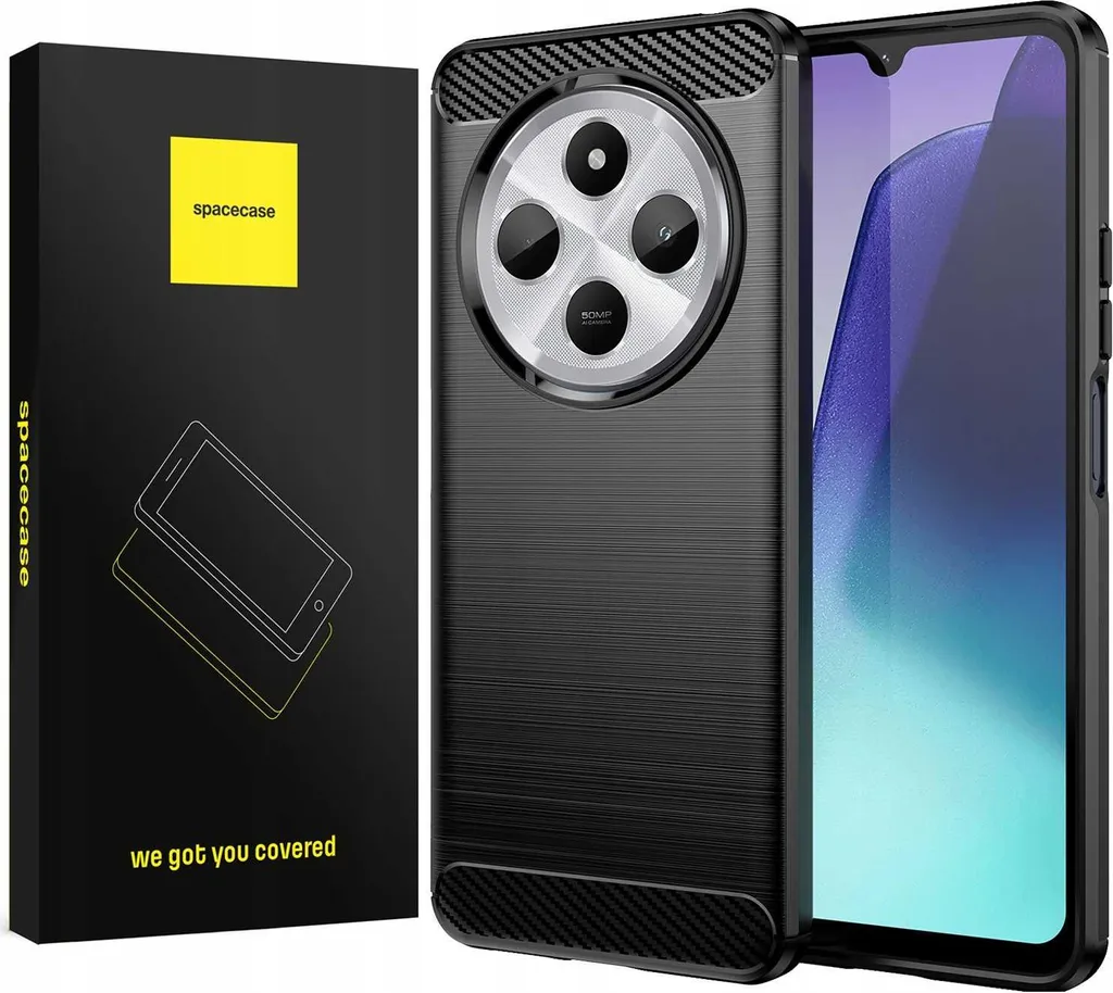 Coque SPACECASE Carbon pour Xiaomi 14C / Poco C75 4G - Protection Noire