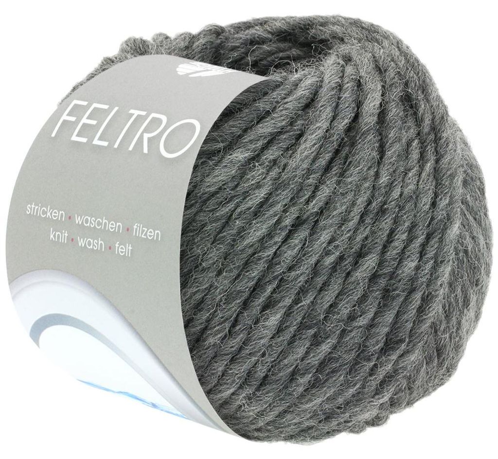 Lana Grossa - Feltro 0004 dunkelgrau meliert Produktbild 
