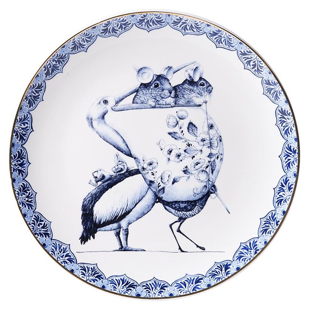 Heinen Delfts Blauw – Assiette murale Redmer Hoekstra, Image du produit 