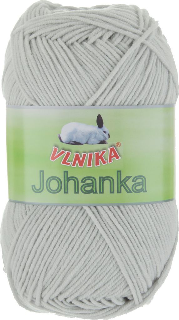 50g Strickgarn Johanka Strick-Wolle Handstrickgarn Klassikgarn Sommergarn Farbwahl, Farbe:084 hellgrau