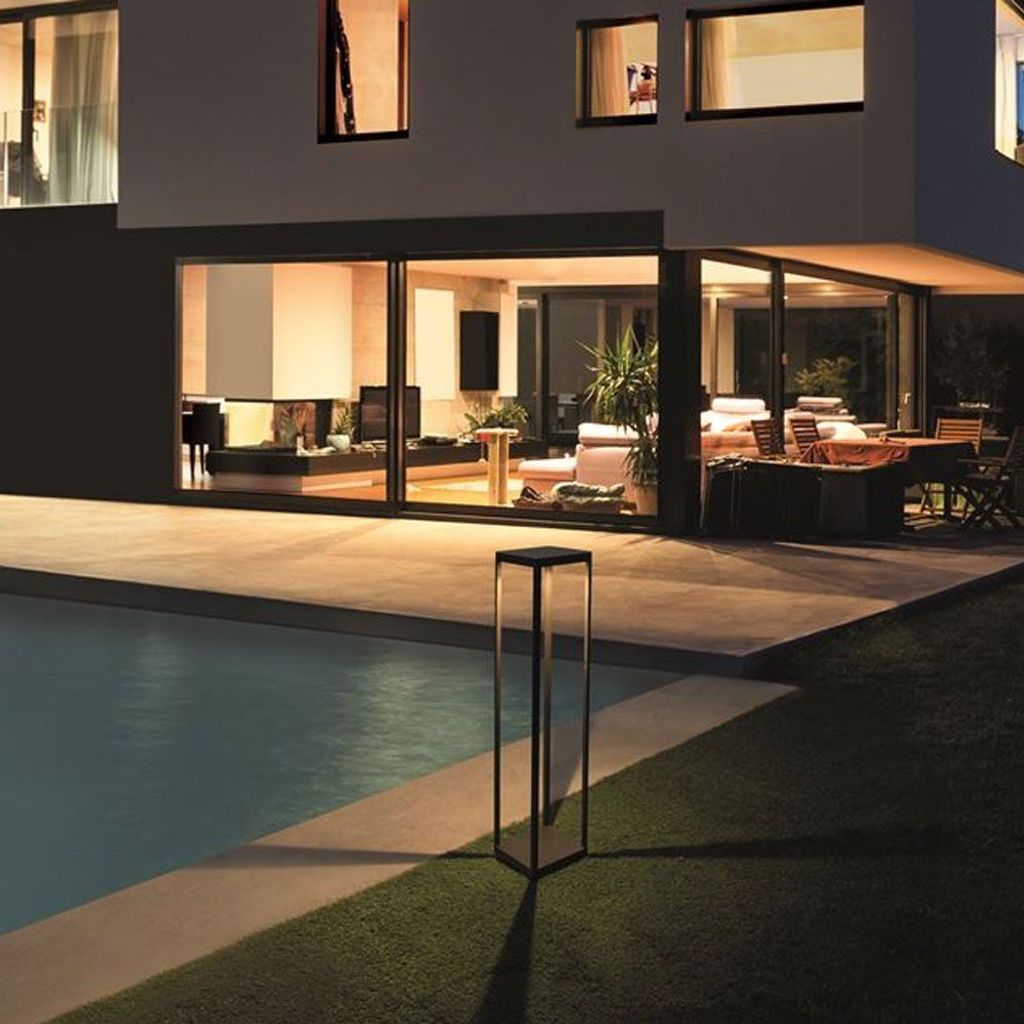 Nova Luce SURF LED Wegeleuchte Anthrazit 8W IP65 Warmweiss 18x18x80cm 9176102