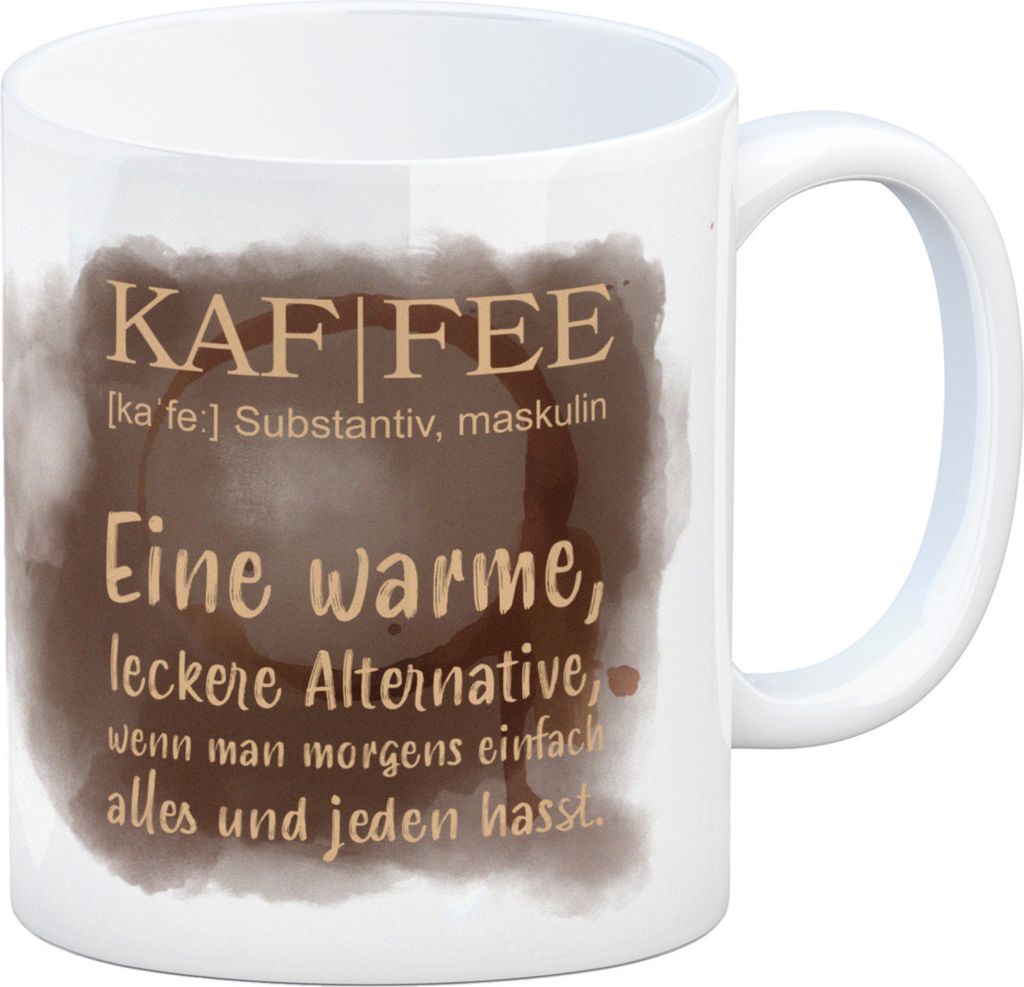 Kaffee - Kaffeebecher mit Wortdefinition