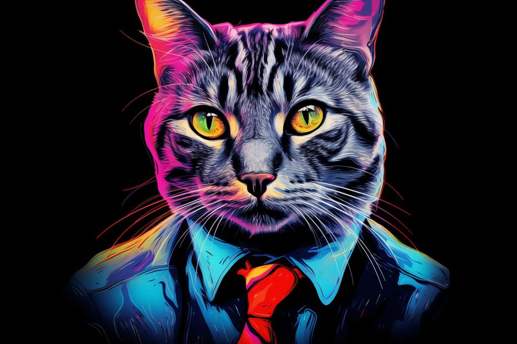 Plakat 30x20cm Bunte Geschäftskarte