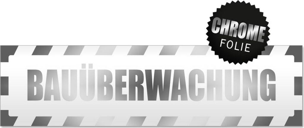 Bauüberwachung gestreift Magnetschild Schild magnetisch