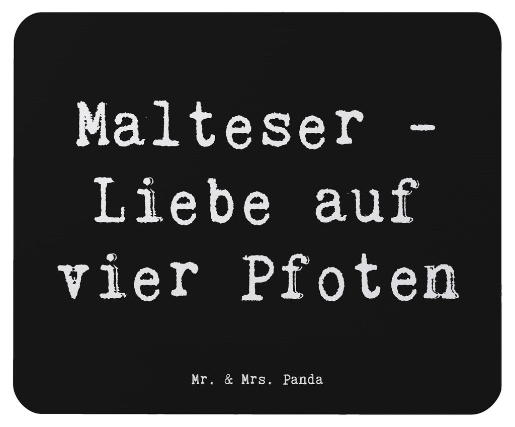 Mr. & Mrs. Panda Mauspad Spruch Malteser Liebe - Schwarz - Geschenk, Hunderassen, Beschreibung, Eigenschaften, Mouse Pad, neugierige Augen, Lebensg...