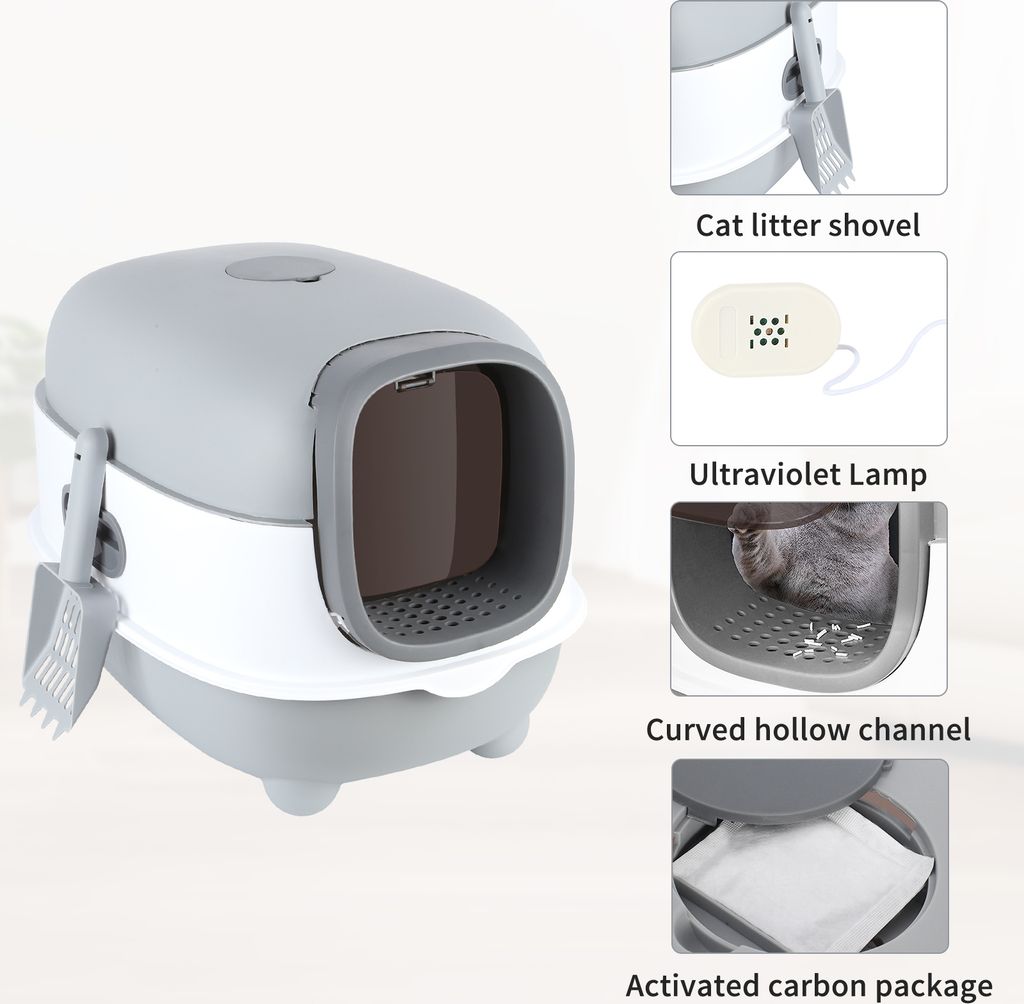 Dazhom Katzentoilette mit UV-Licht,Katzenklo mit Produktbild 6