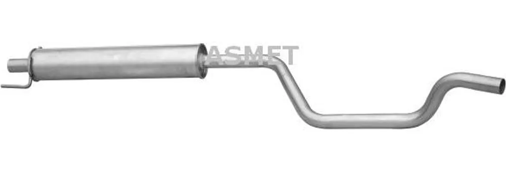 Silencieux Central ASMET 5155 en Acier Aluminisé pour Opel Meriva