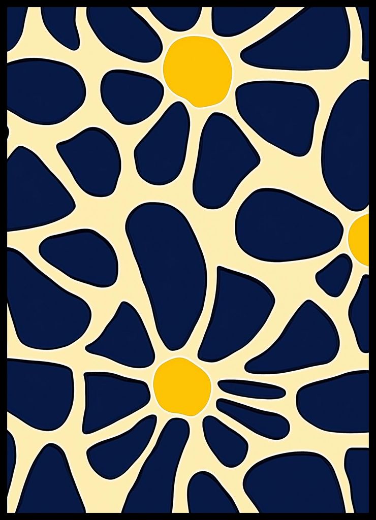 Poster 50x70cm Minimalistischer Rasen, Skandinavischer Stil, Boho