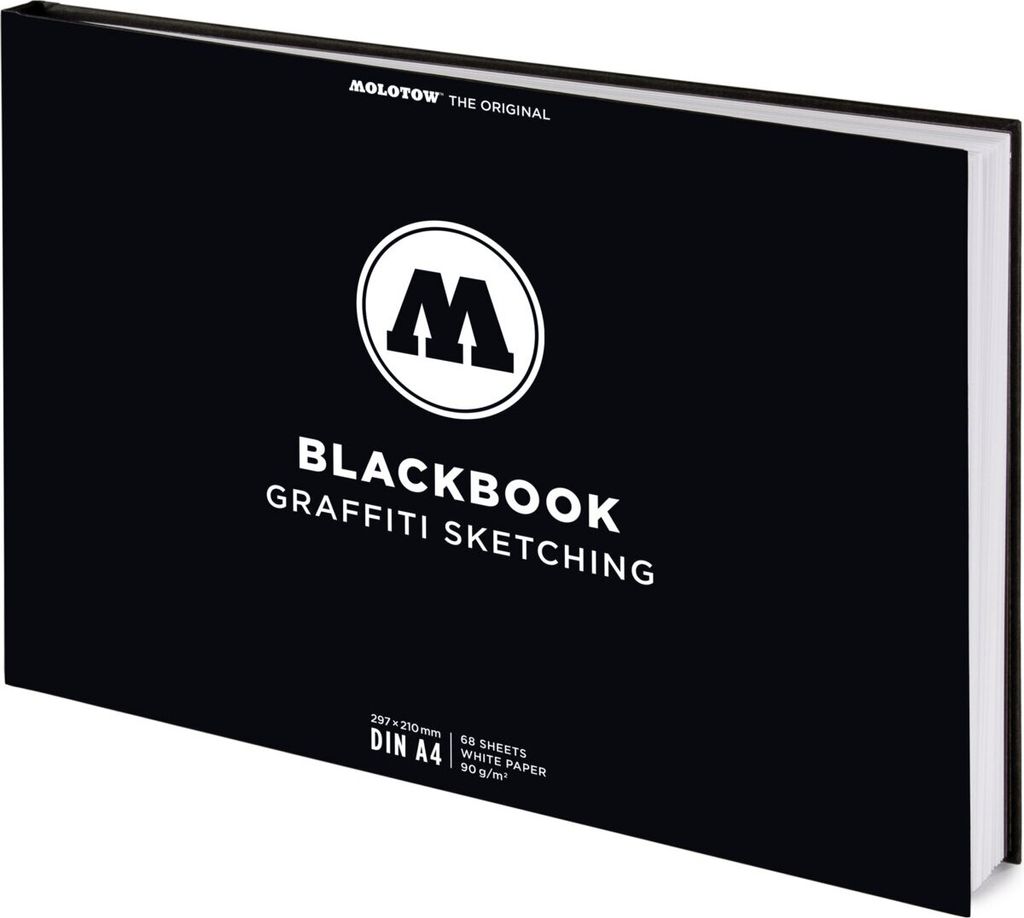 Molotow Blackbook DIN A4 Querformat 68 Seiten, Hardcover Produktbild 