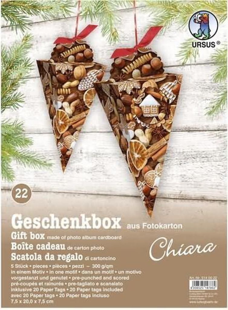 Geschenkbox Chiara 7,5x20x7,5cm VE=5 Stück Motiv: 22