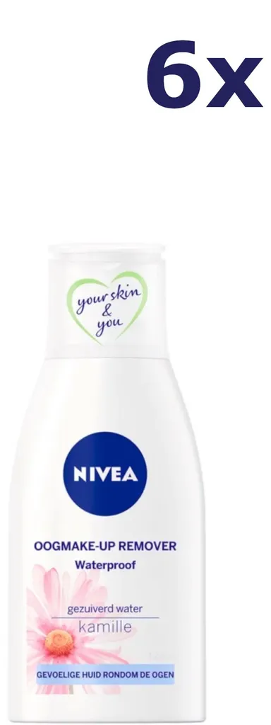 Démaquillant Nivea Yeux Sensibles et Waterproof - Lot de 6 x 125 ml