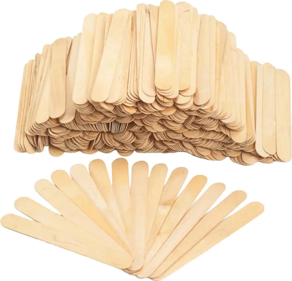 Bâtons de bois naturel pour maquettes et travaux manuels, lot de 500