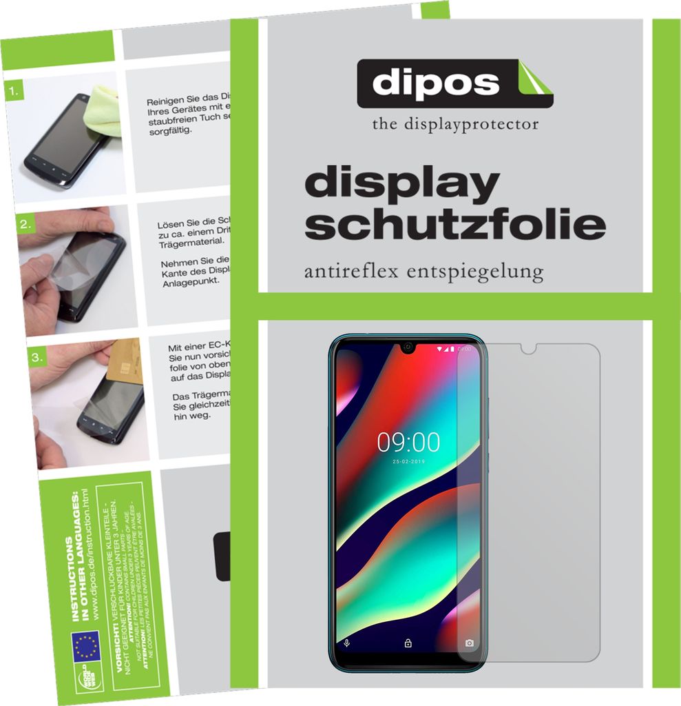 5x Schutzfolie für Wiko View 3 Pro matt Displayschutzfolie Folie Display Schutz dipos