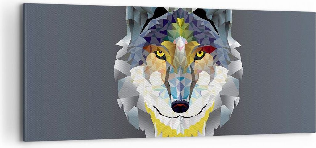 Bild auf Leinwand - Leinwandbild - Tier Abstraktion - 100x40cm - Wand Bild - Wanddeko - Wandbilder - Leinwanddruck - Bilder - Kunstdruck - Wanddeko...