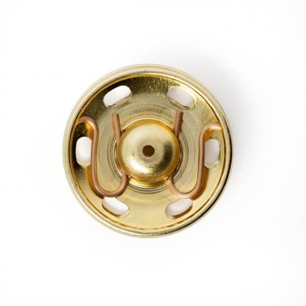 PRYM Annäh-Druckknöpfe, Messing, Ø 21 mm, gold – 3 Stück