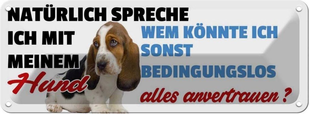vianmo Blechschild 10x27 cm Hund alles anvertrauen Tier Haustier