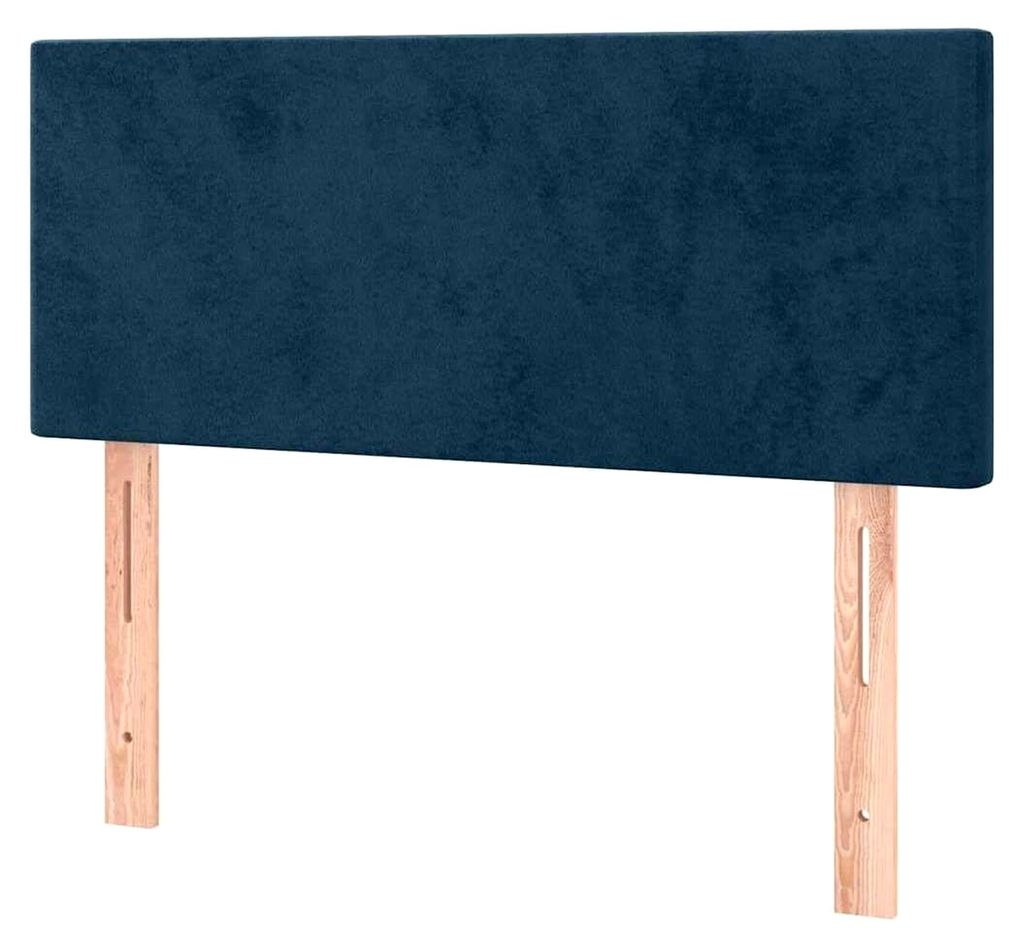 Polsterkopfteil für Bettgestell Dunkelblau 90x5x78/88cm Samt
