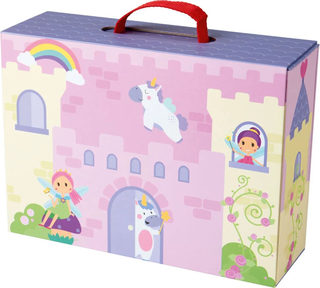 Playtive Spielkoffer große Spielfläche 13 tlg. Prinzessinenschloss ab 1,5 Jahren