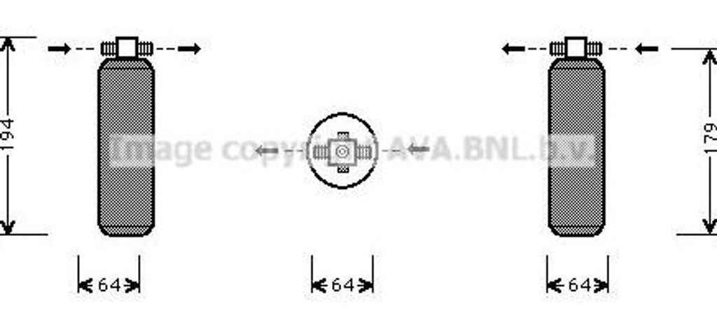 AVA PRD028 Trockner, Klimaanlage OE 94457314300 kompatibel mit 911