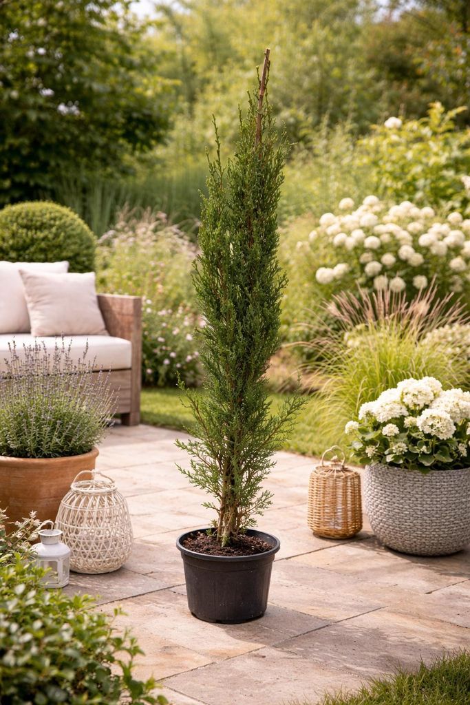 Mittelmeer Zypresse 120–140 cm Säulenzypresse Cupressus sempervirens winterhart italienische Zypresse mediterrane Gartenpflanze