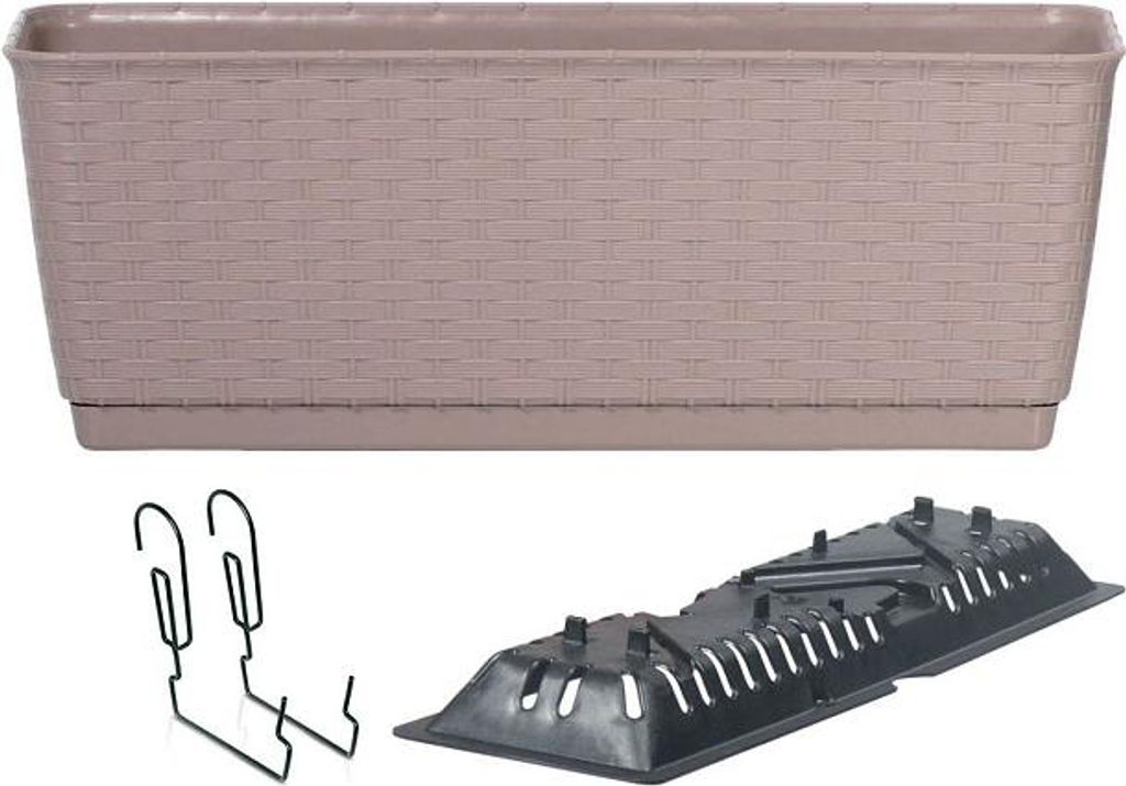 Truhlík s háky RATOLLA PW 40 cm - barva: mocca Immagine del prodotto 