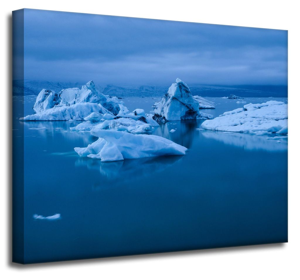 Leinwanddruck Natur Island Eisberg 50x40