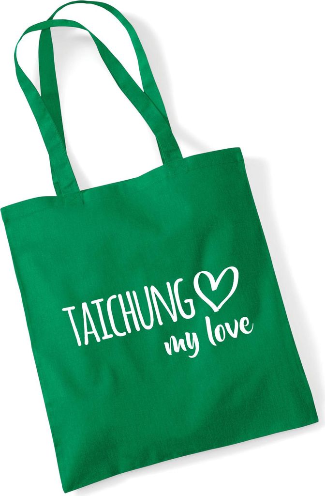 Huuraa Jutebeutel Taichung my love 10 Liter Kelly Green Produktbild 