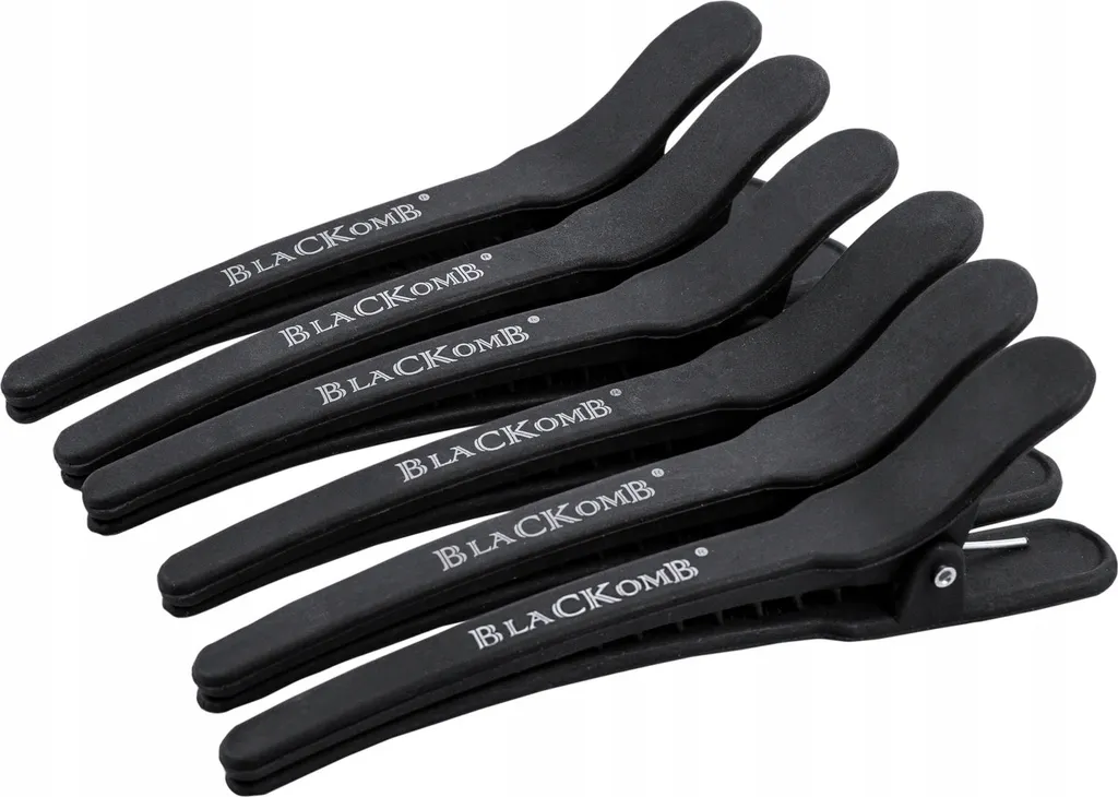 Clips cheveux 12 cm en carbone haute résistance lot de 6 pinces noires