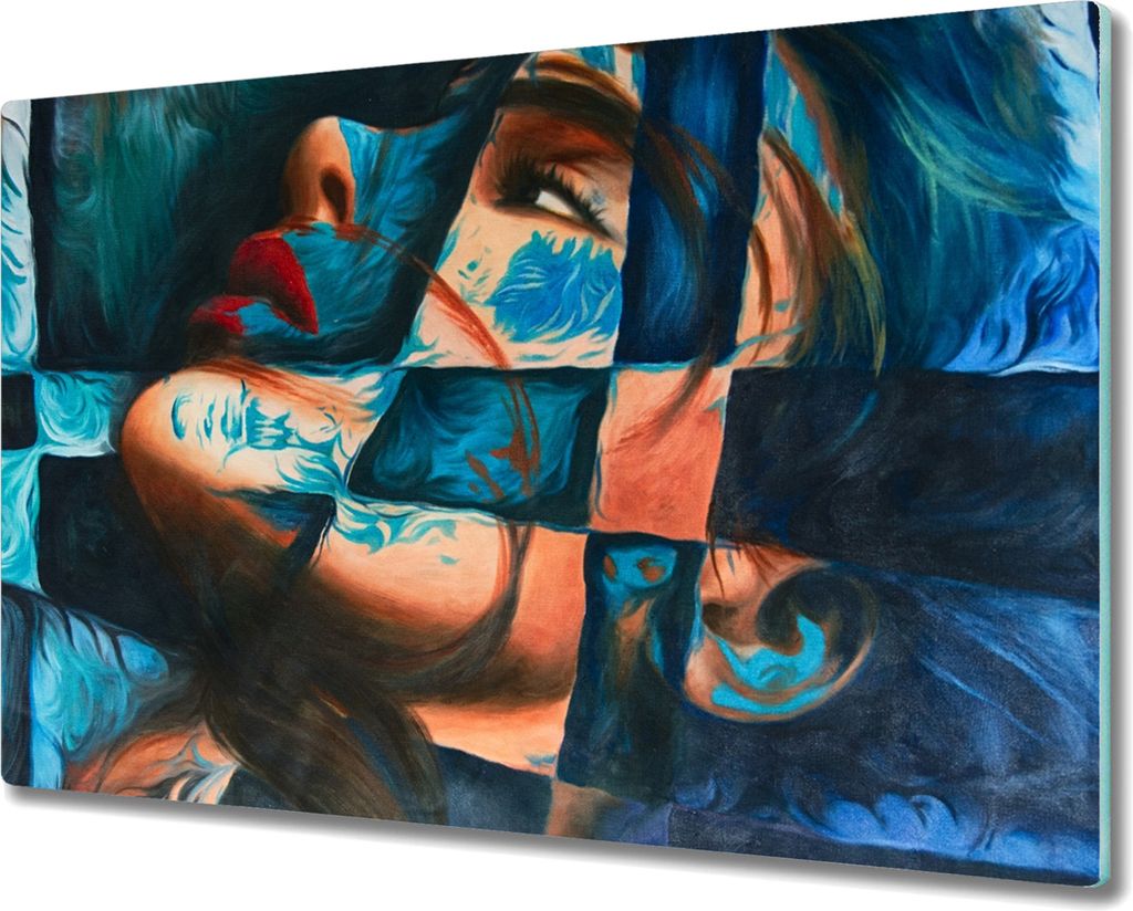 Coloray Schneidebrett Herdabdeckplatte 80x52 cm Kochplattenabdeckung Hackbrett Küchenbrett - Frauen