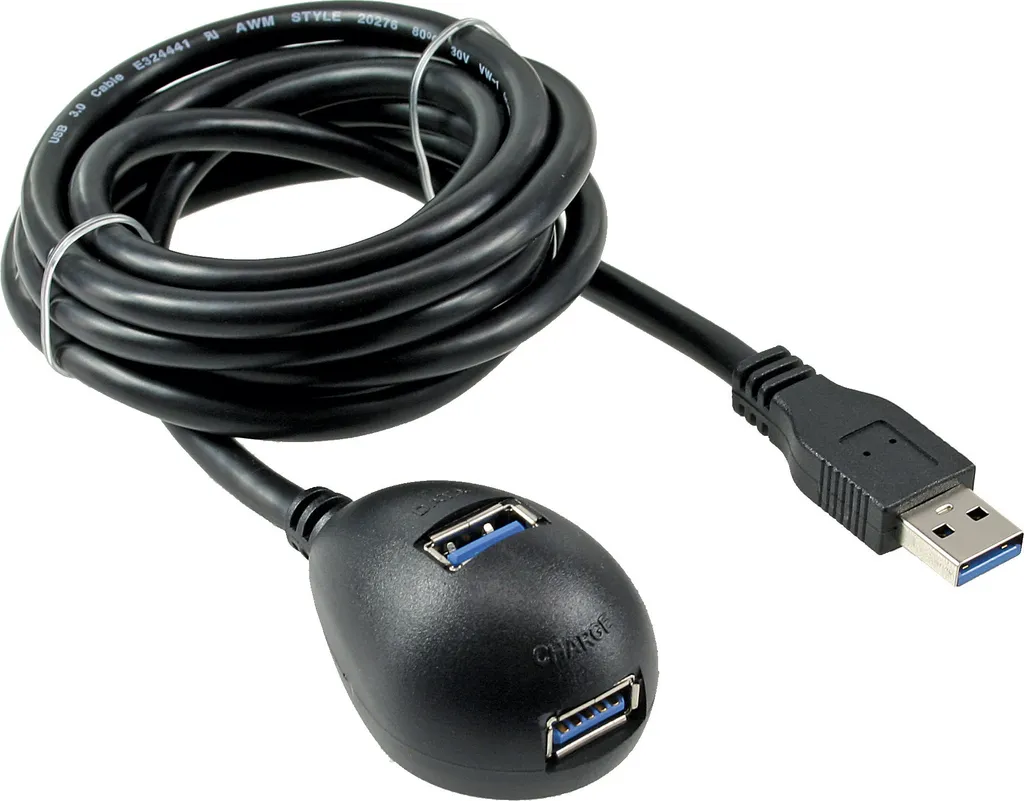 InLine Cavo Prolunga USB 3.2 Gen.1 3m - Stand Magnetico da Tavolo