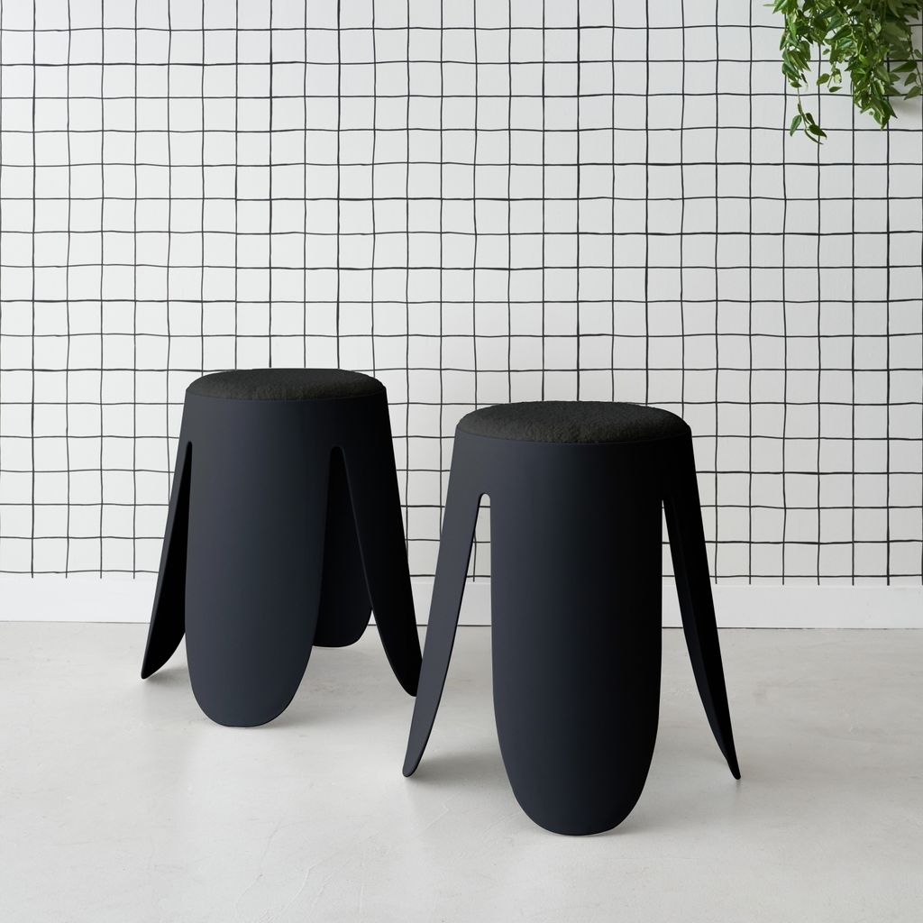 sweeek - 2er Set stapelbare Hocker, strukturierter Produktbild 
